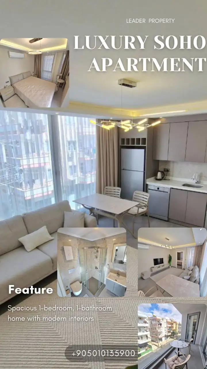 Продажа апартаментов Soho 1+1 в центре Алании у пляжа Клеопатра - Апартаменты (Недвижимость) в Аланья