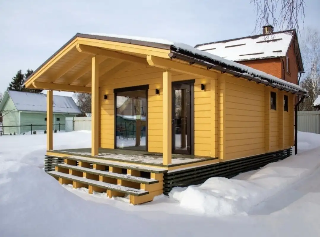 Домокомплект бани из клееного бруса с террасой - Домокомплекты (Недвижимость) в Москва