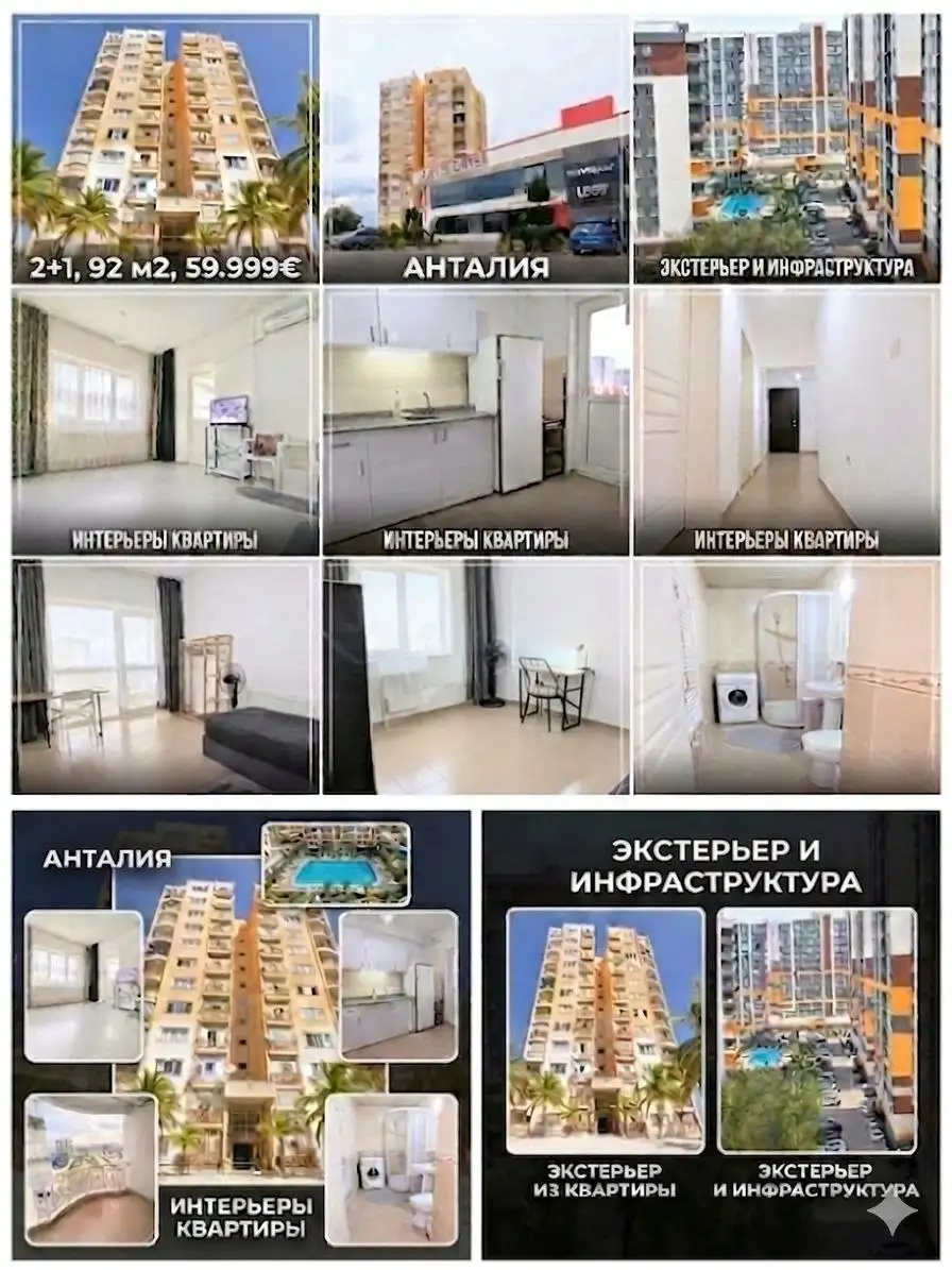 Продажа квартиры 2+1 в Анталии - Квартиры (Недвижимость) в Анталия