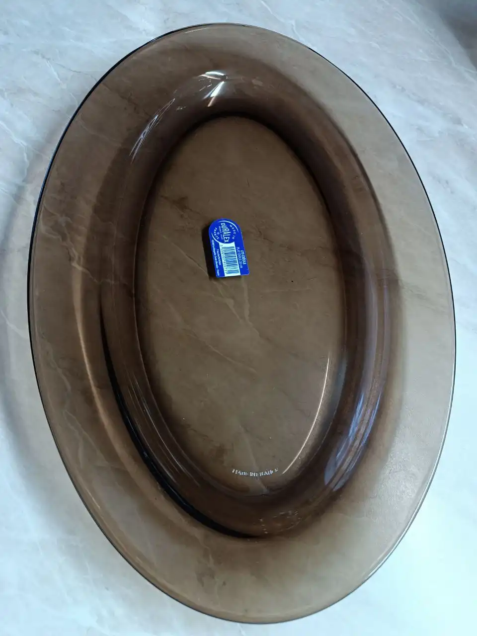 Овальное блюдо Duralex Plat Ovale 36х23см дымчатое