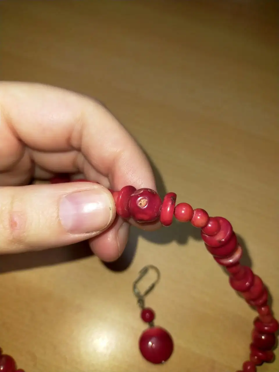 Бусы и серьги под красный корал - Бижутерия (Барахолка) в Балашиха