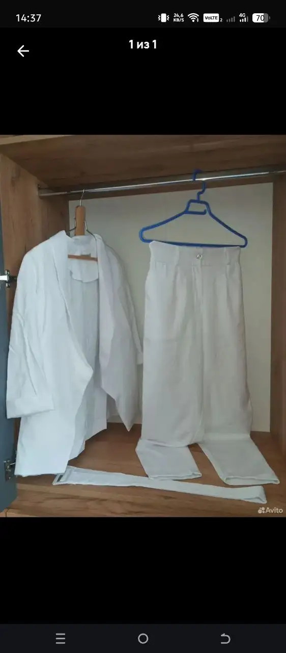 Женский белый костюм размер 42-44 - Костюмы (Одежда) в Балашиха