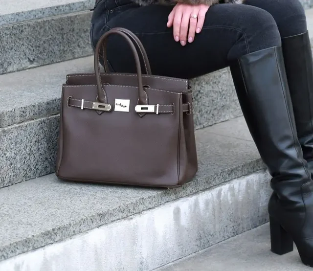 Сумка Tendance из натуральной кожи темно-коричневого цвета - Текстиль и швейные принадлежности в Балашиха