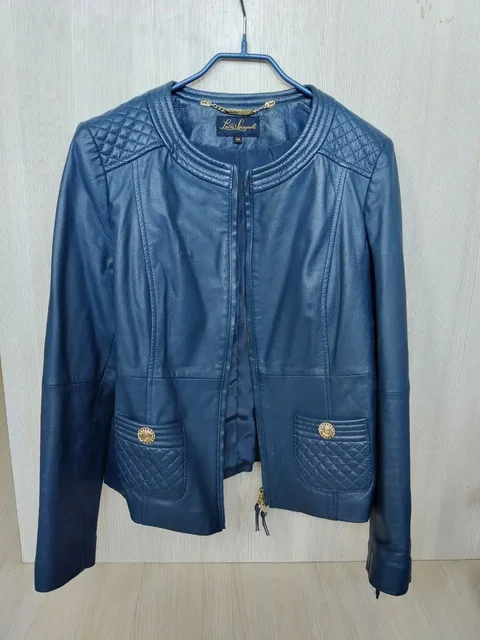 Куртка женская синяя экокожа 44 размер - Верхняя одежда и платья в Балашиха