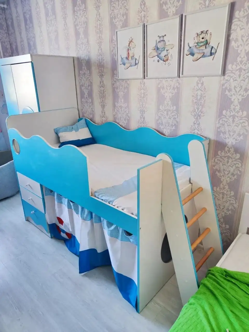 Кровать-чердак Морячок 160х80 - Детская мебель (Товары для детей) в Балашиха