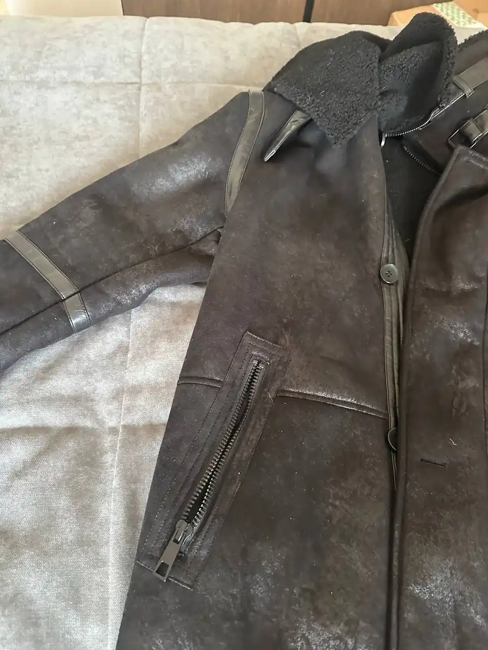 Дубленка мужская удлиненная Zara