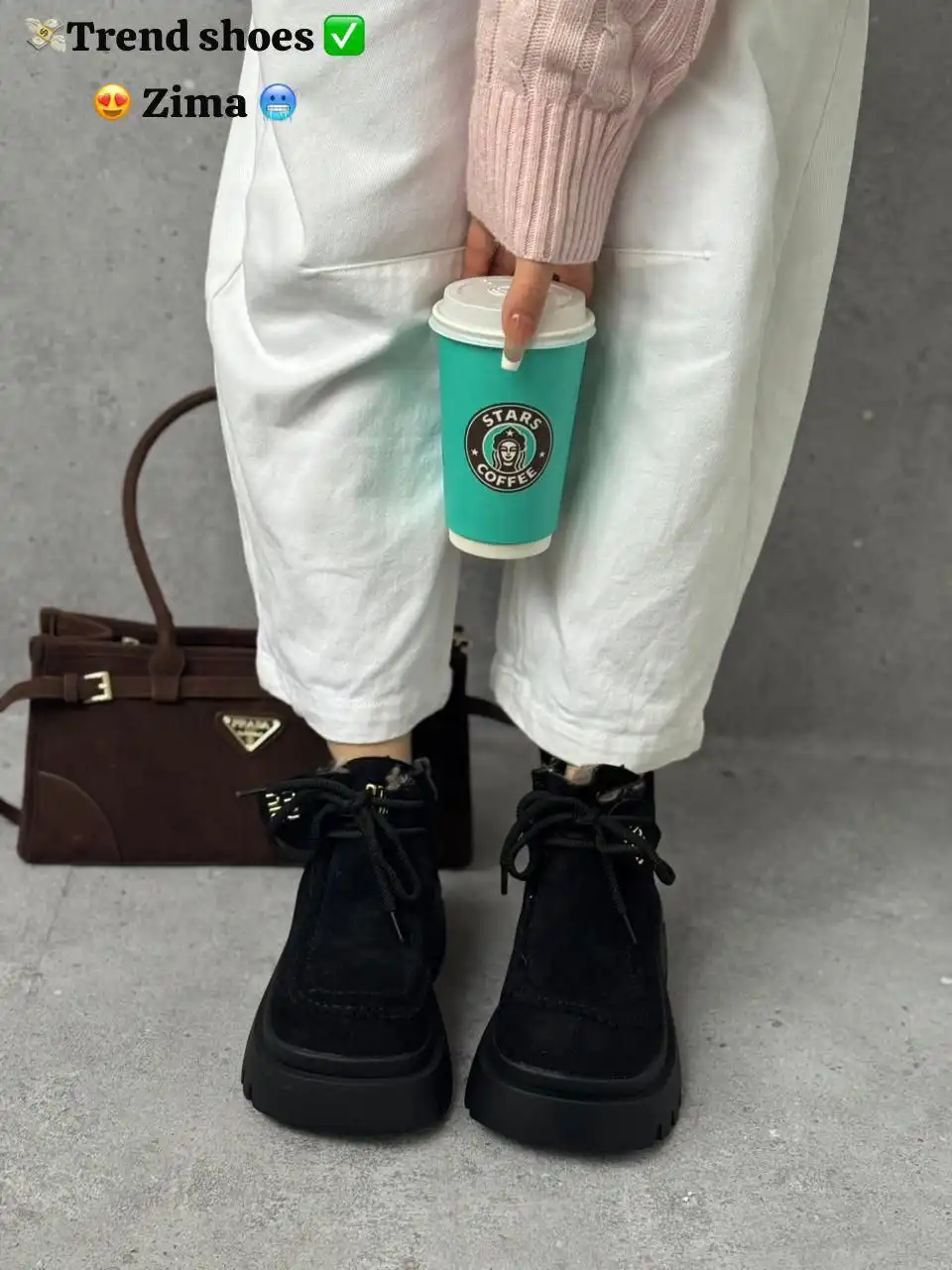 Женские зимние ботинки из натуральной замши