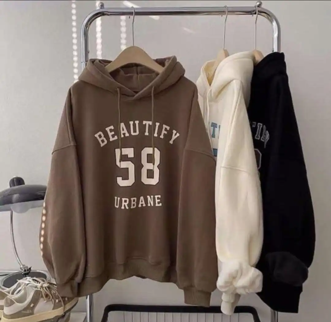 Женское худи цвета шоколадный, молочный, черный