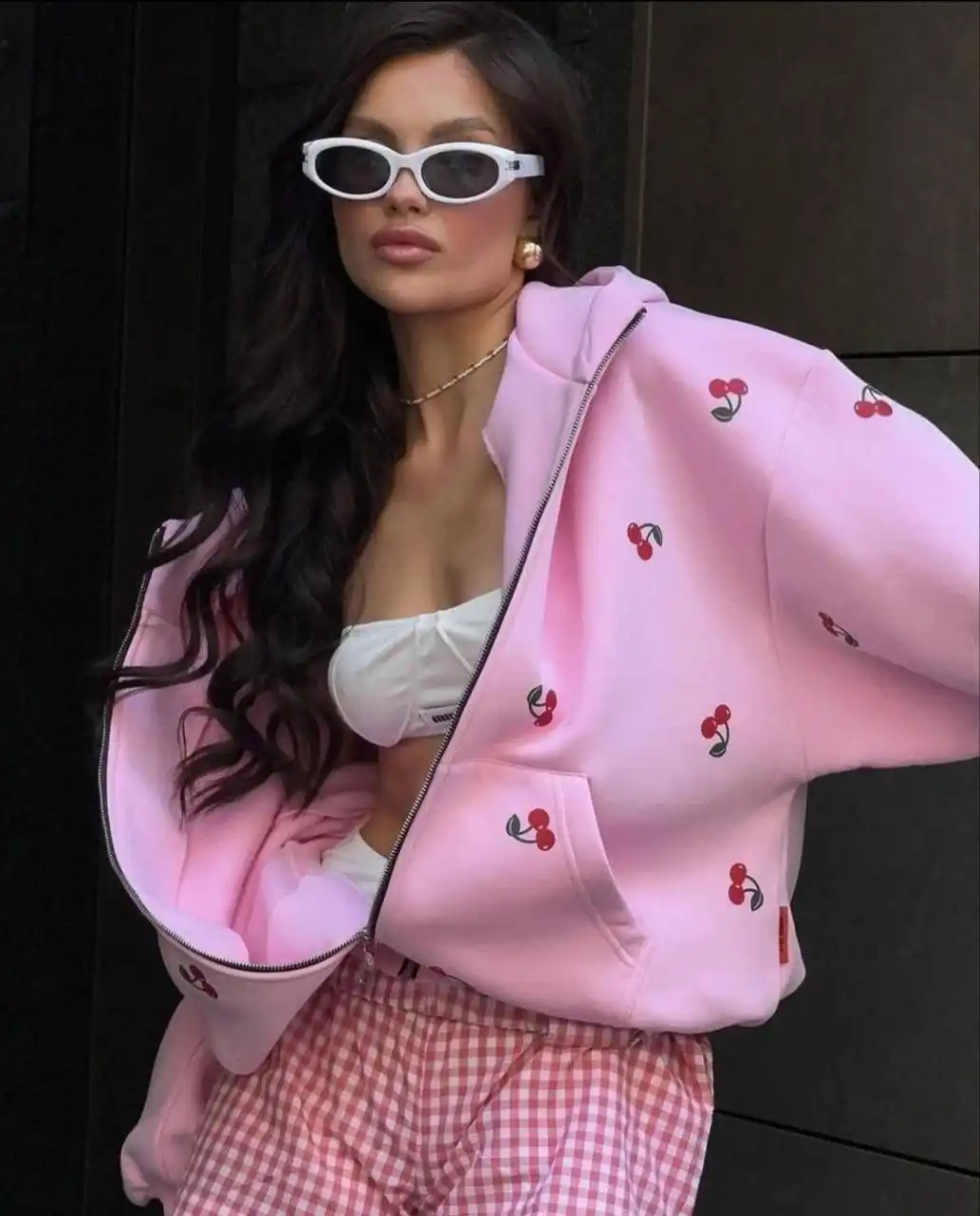 Зип-худи с капюшоном и милым дизайном