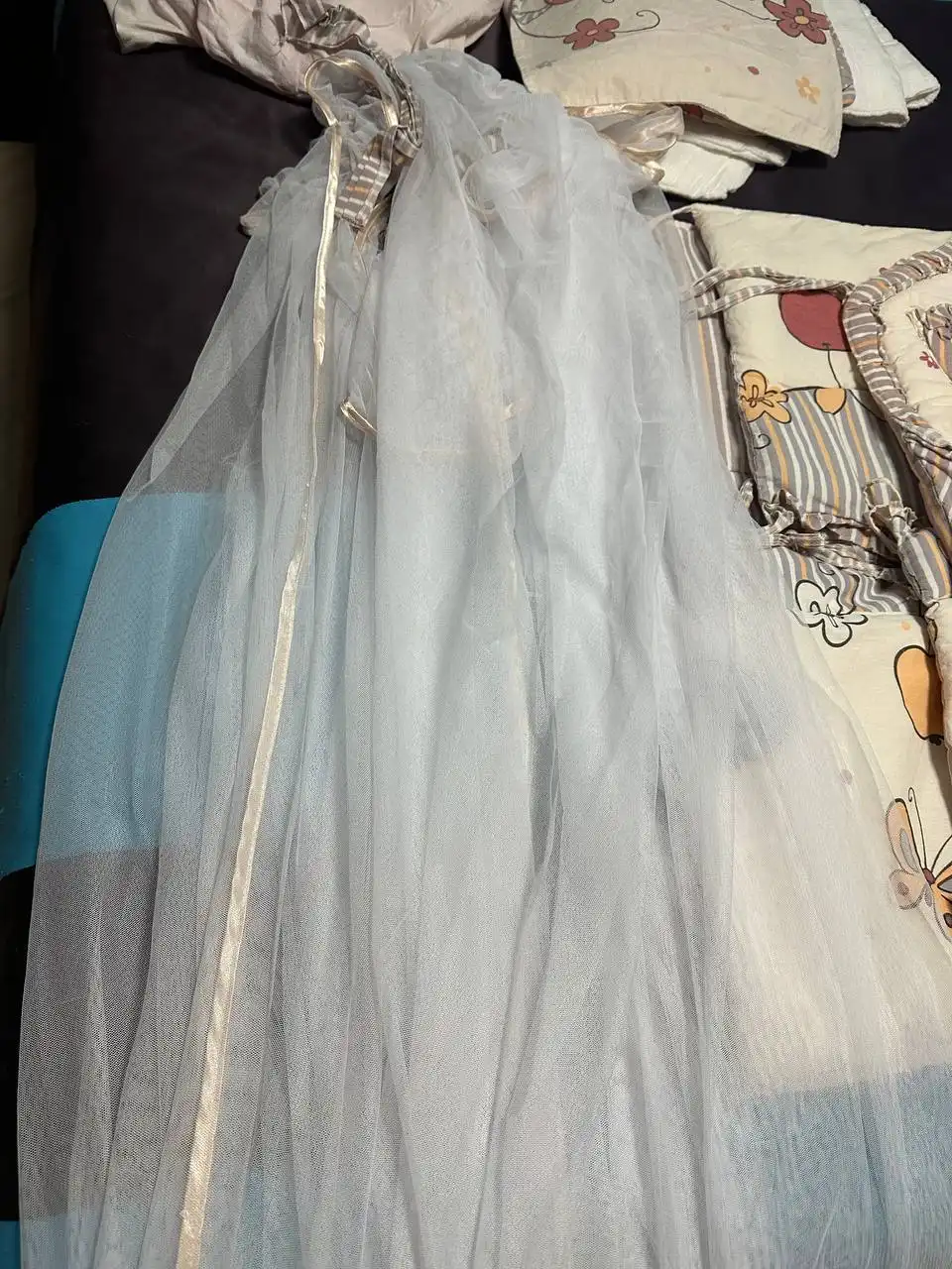 Комплект в кроватку с бортиками, постельным бельем и балдахином - Детская мебель и текстиль (Товары для детей) в Новосибирск