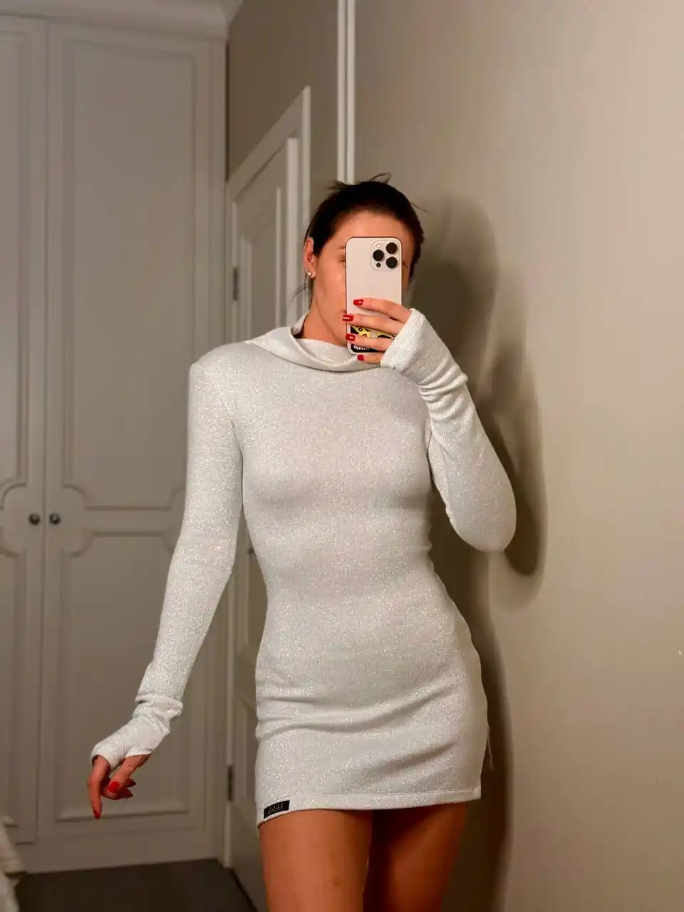 Платье из итальянской вискозы с шерстью и люрексом