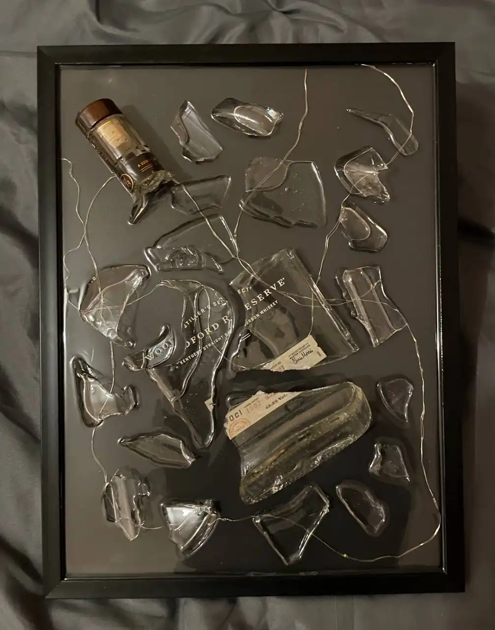 Картины ручной работы с подсветкой из бутылок алкоголя