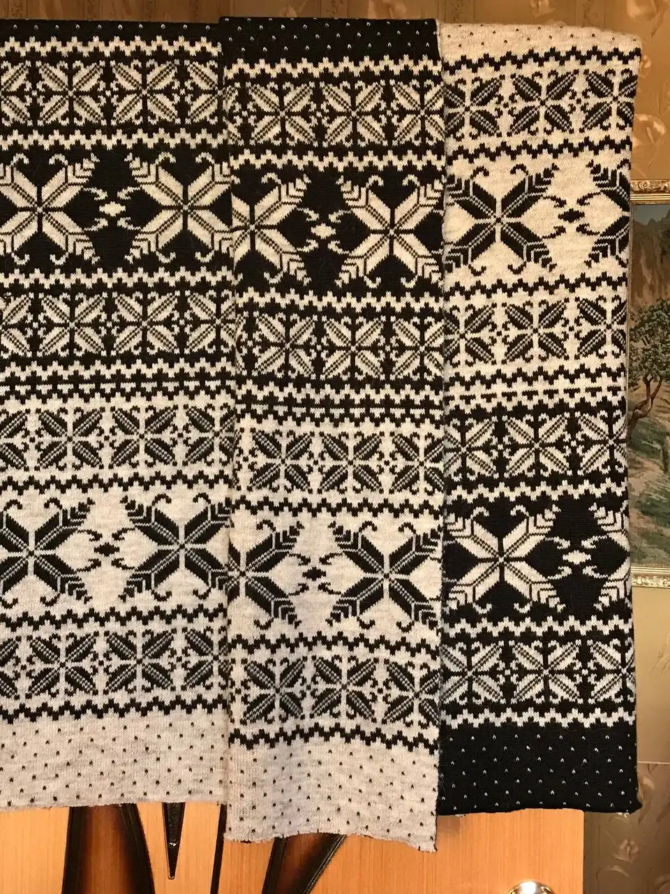 Двойной шерстяной трикотаж двусторонняя вязка