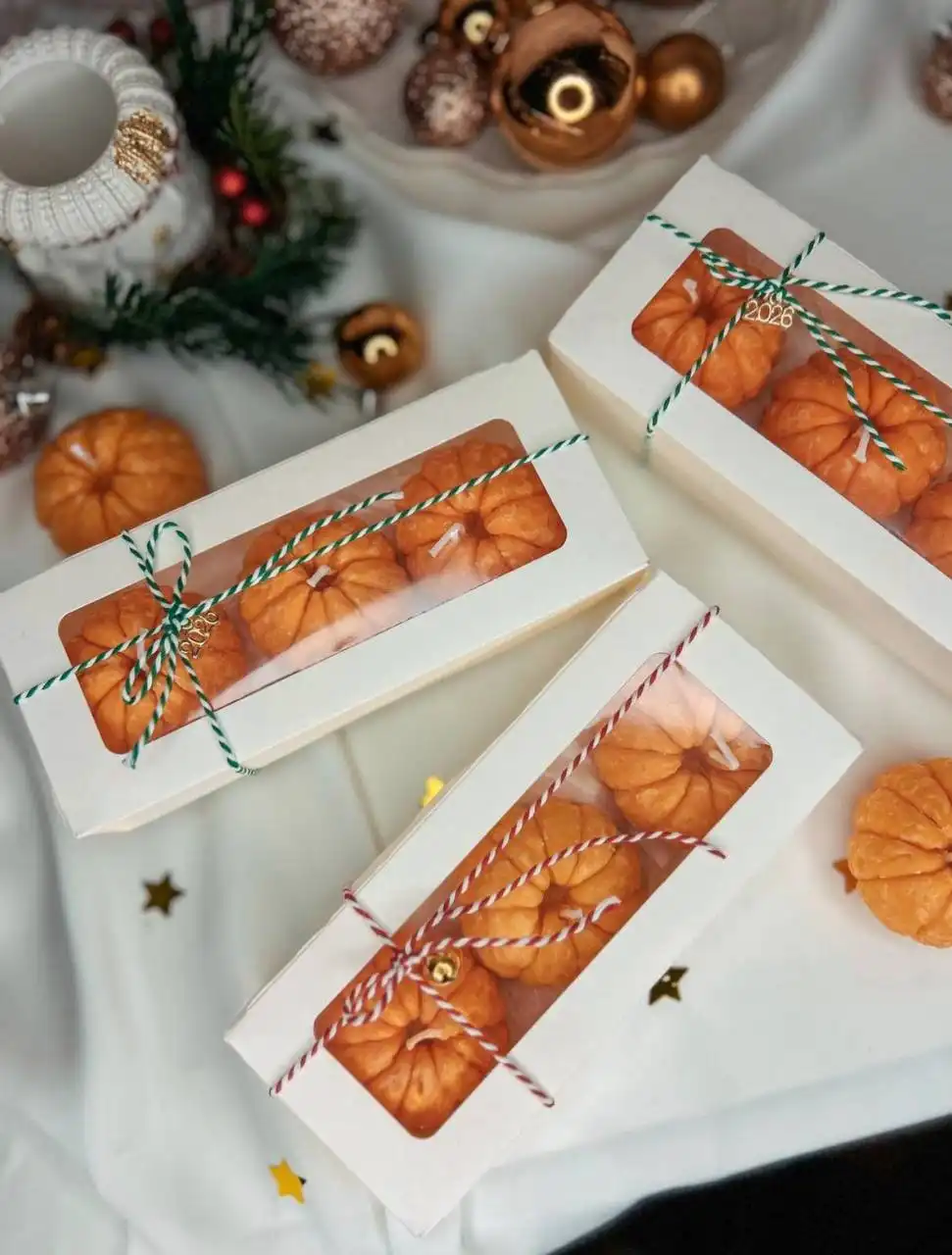 Ароматные свечи мандаринки на Новый год