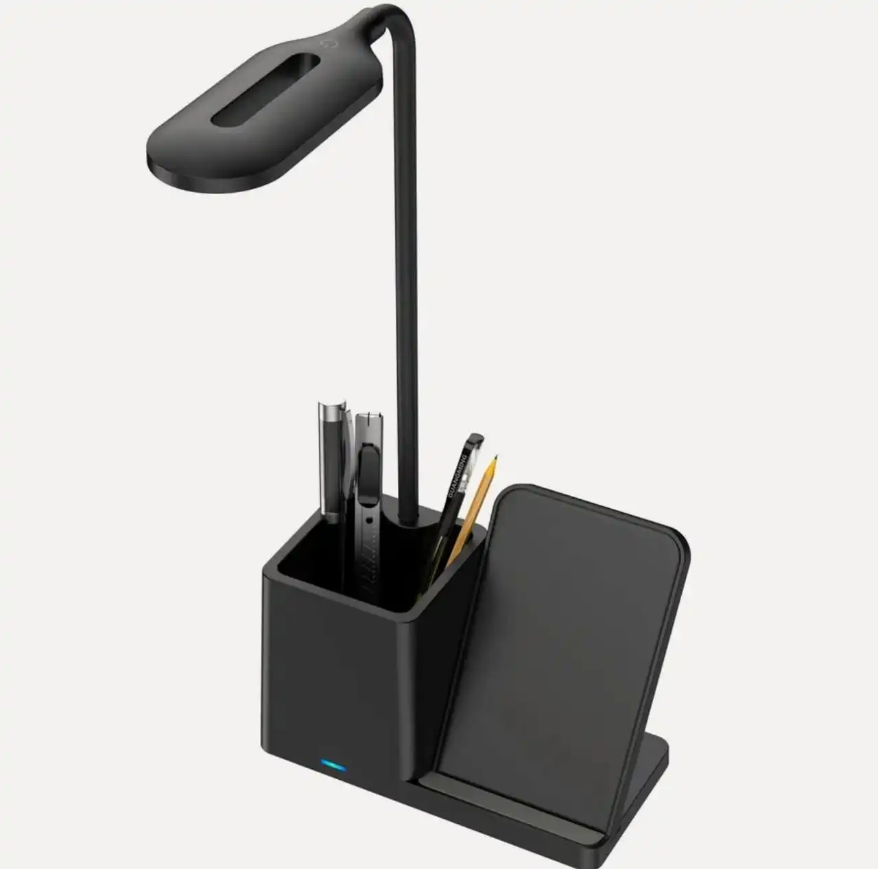 Светильник 3-в-1 с беспроводной зарядкой и регулировкой подсветки