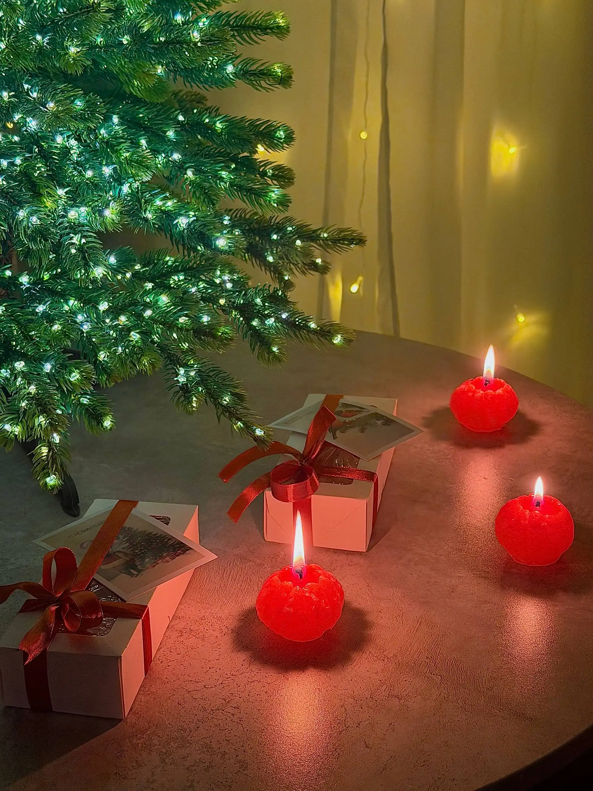 Свечи-мандаринки ручной работы с ароматом мандарина и корицы