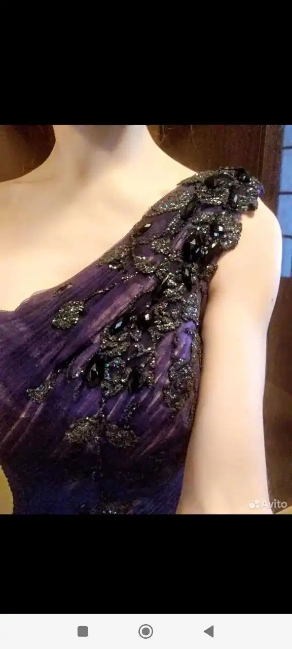 Шикарное вечернее платье To be bride сине-фиолетового цвета