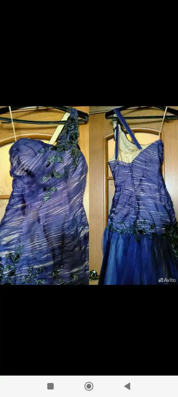 Шикарное вечернее платье To be bride сине-фиолетового цвета