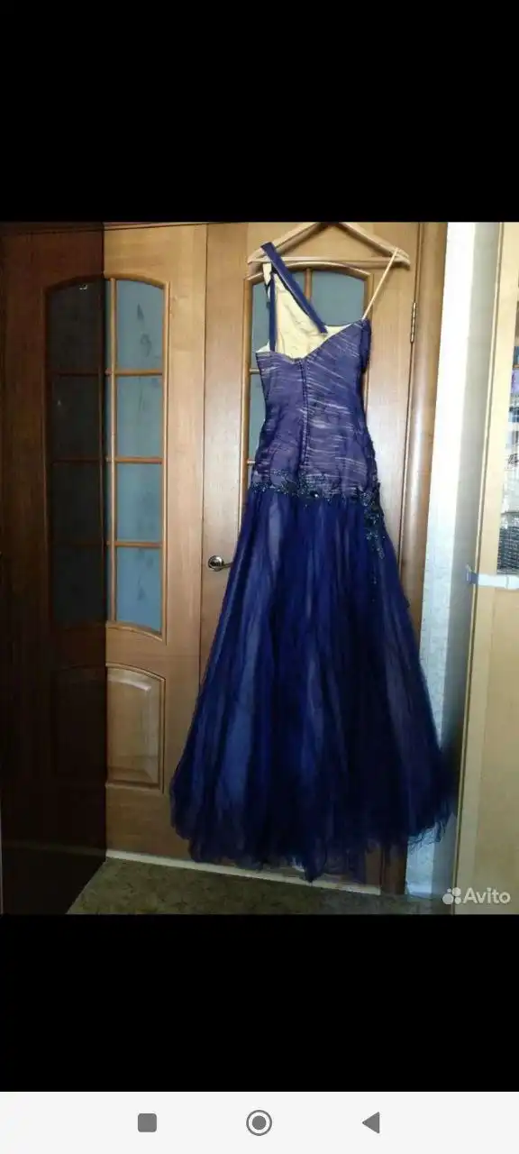 Шикарное вечернее платье To be bride сине-фиолетового цвета
