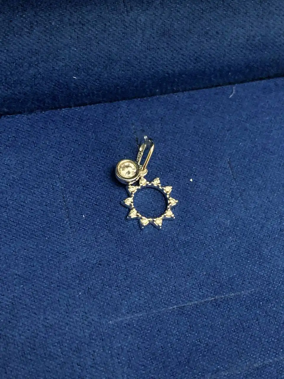 Кулон солнце серебро 925 пробы с фианитами