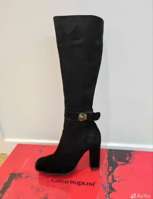 Зимние женские сапоги Carlo Pazolini из натуральной замши с мехом - Одежда в Москва