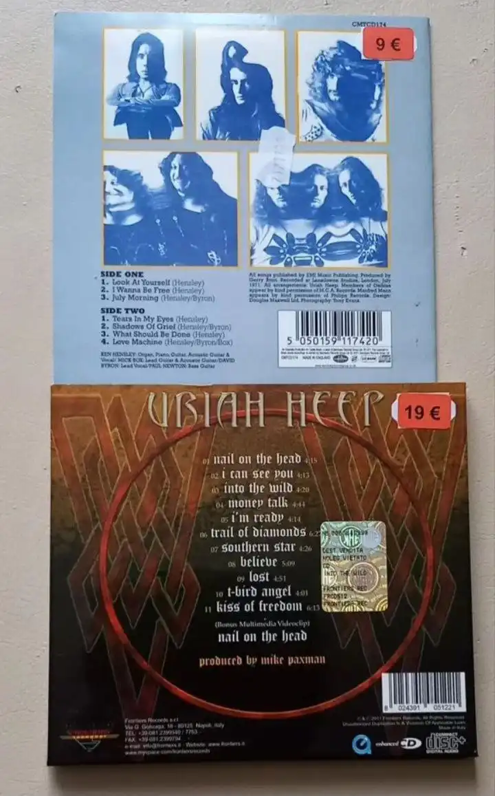 Фирменные диски Metallica и Uriah Heep из Европы - Музыкальные носители (Барахолка) в Москва