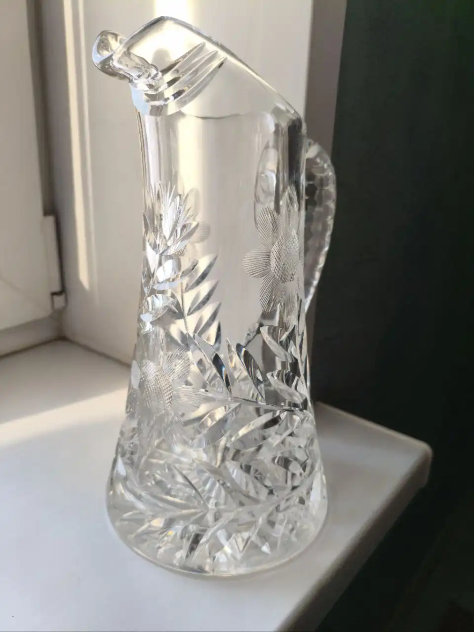 Кувшин хрустальный с трещиной в ручке - Посуда (Барахолка) в Зеленоград