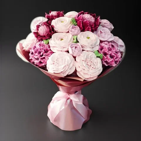 Зефирные цветы - съедобный подарок для особых случаев - Рюкзаки в Москва