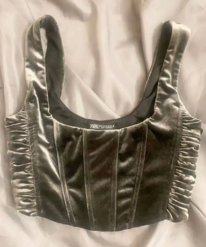 Юбка со шлейфом и топ корсетный Zara велюр - Женская одежда (Одежда) в Москва