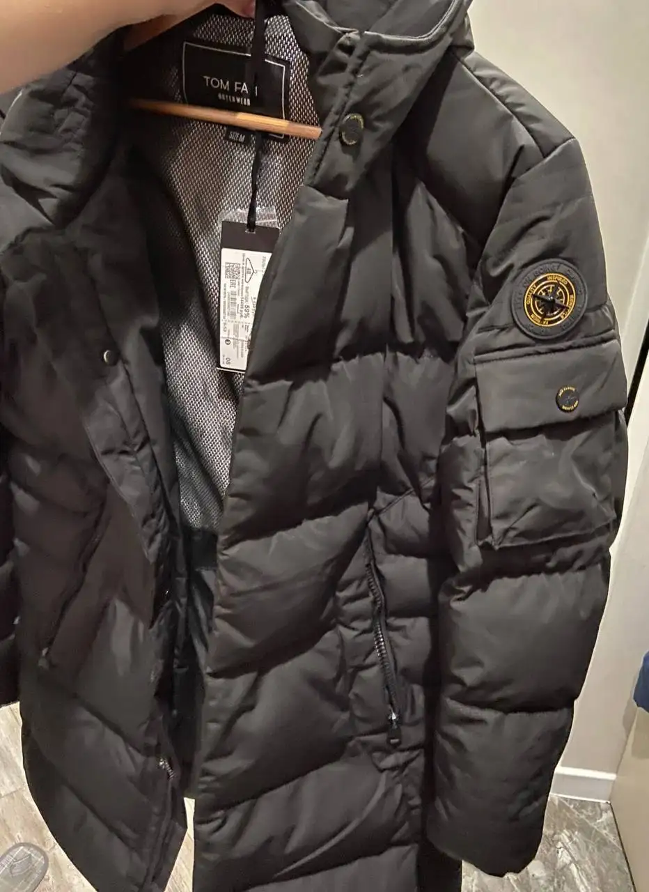 Мужское пальто Tom Farr черного цвета размер M - Верхняя одежда (Одежда) в Москва