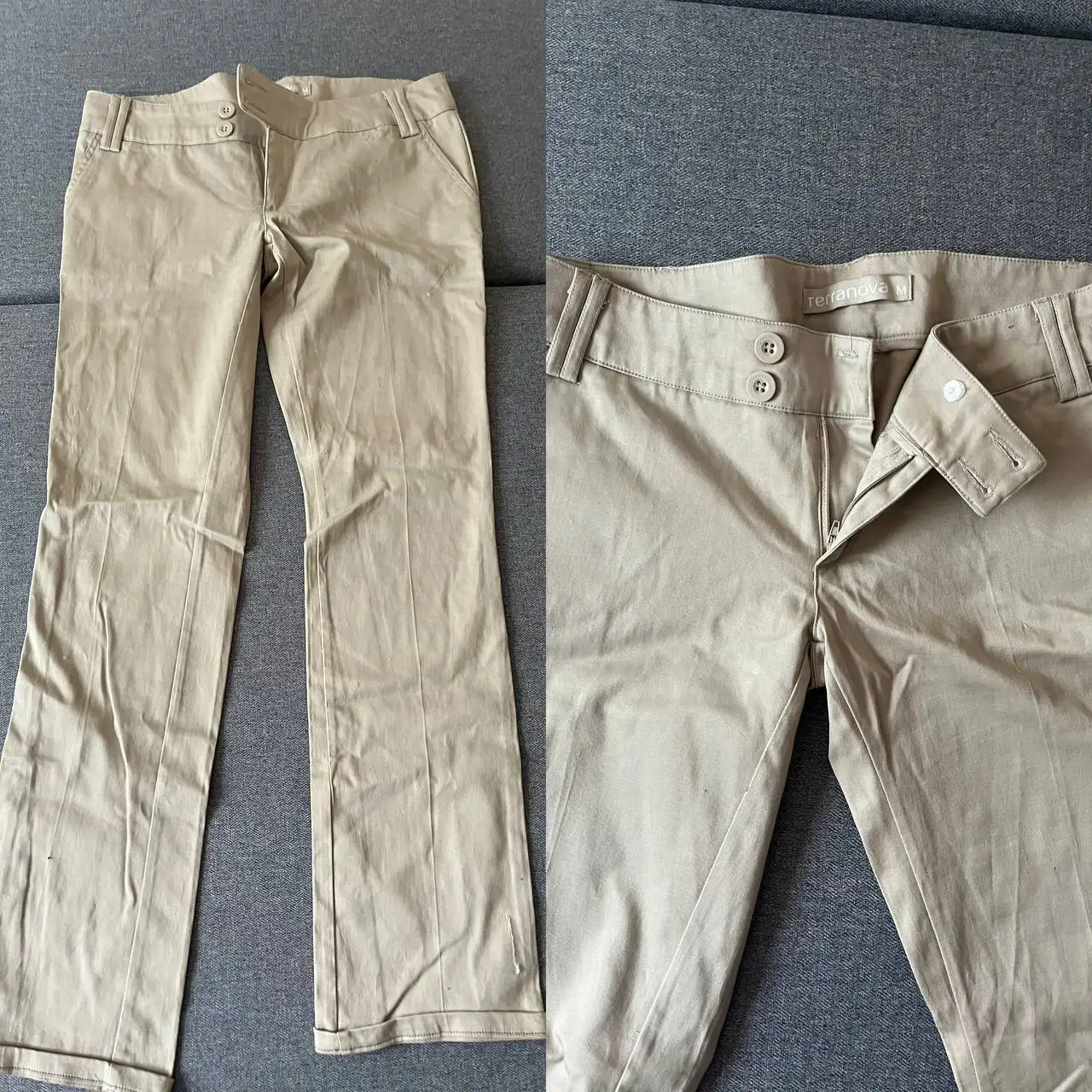 Бежевые летние брюки Terranova XS - Одежда в Москва
