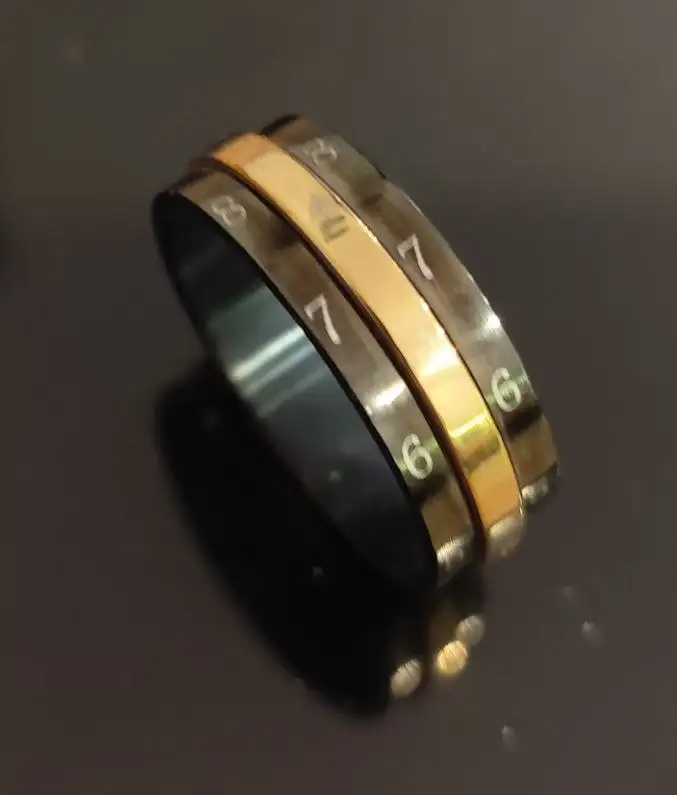 Металлическое кольцо с вращающимся элементом и цифрами - Украшения (Барахолка) в Москва