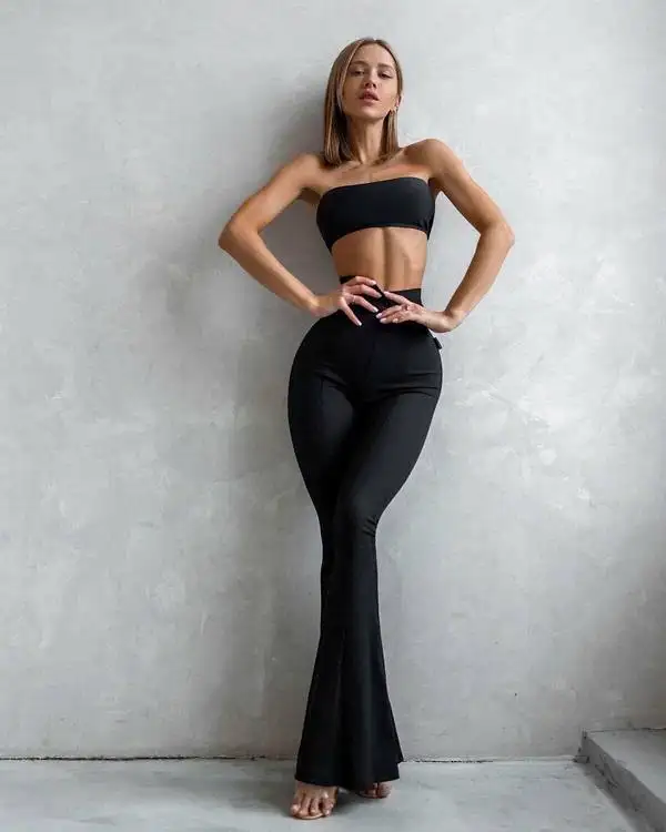 Брюки клёш Bona Fide Flares Black Rib - Брюки (Одежда) в Москва