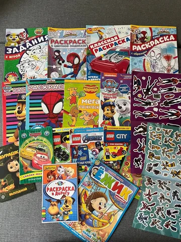 Пакет для мальчика: раскраски, головоломки, наклейки - Аксессуары для детей в Москва