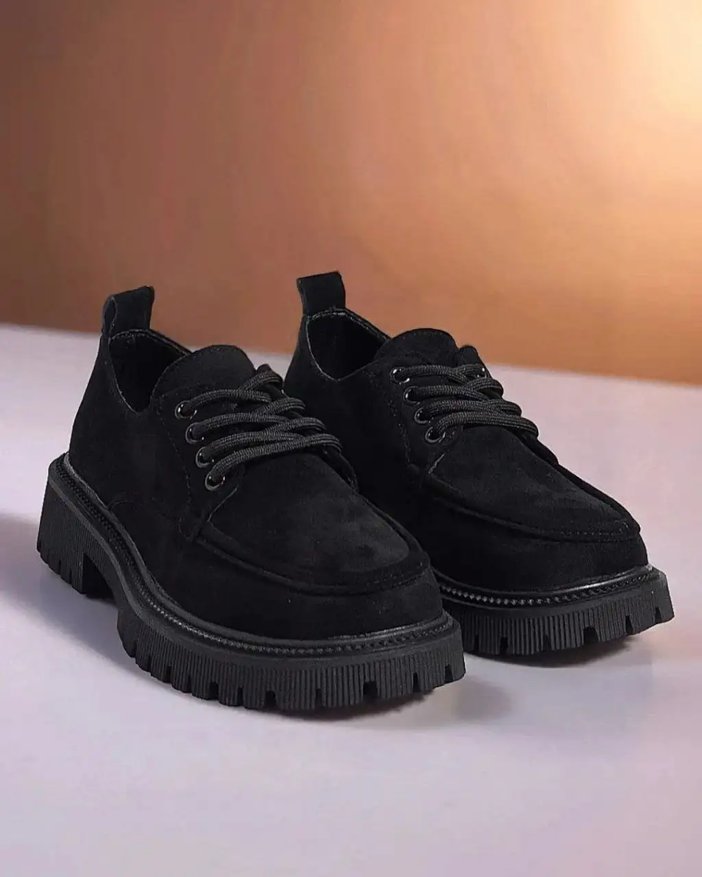 Лоферы Женские экозамша и черные со шнуровкой - Обувь (Одежда) в Москва