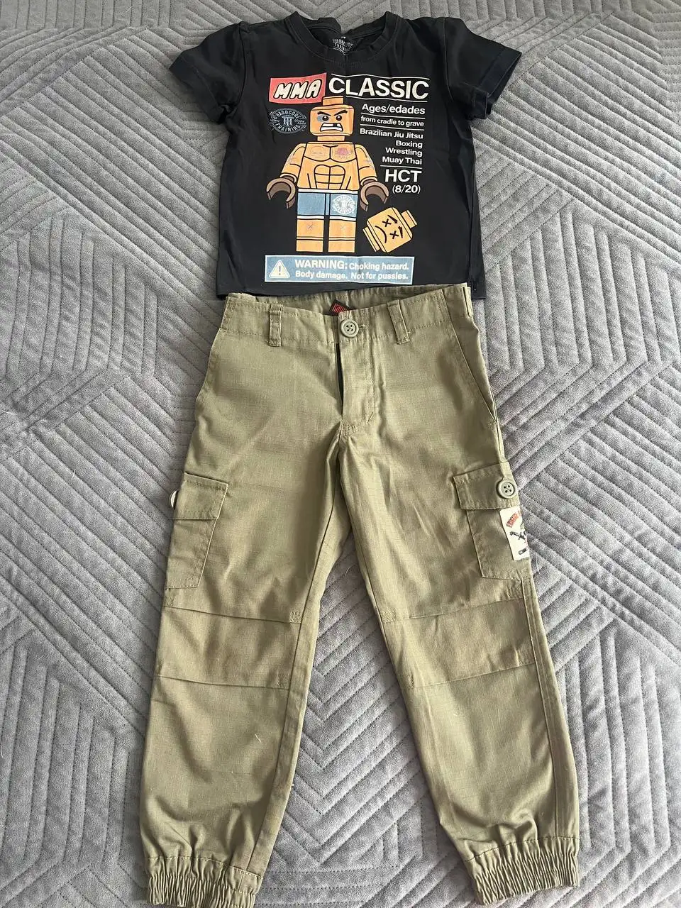 Комплект на мальчика: футболка Hardcore и штаны-карго Варгградъ - Детская одежда (Одежда) в Москва