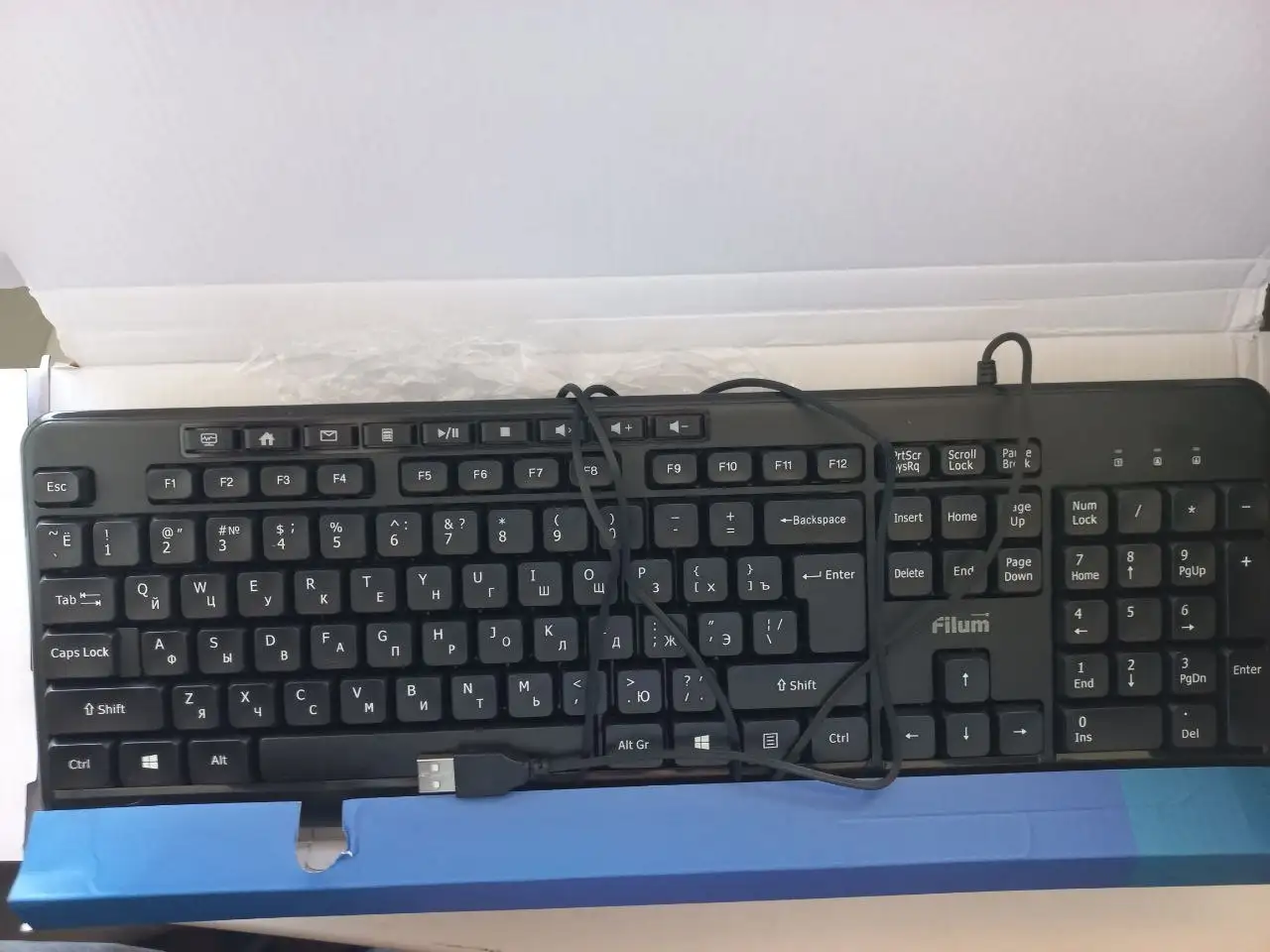 Клавиатура Filum FL-KB10-BK проводная - Компьютерная периферия (Электроника) в Красноуфимск