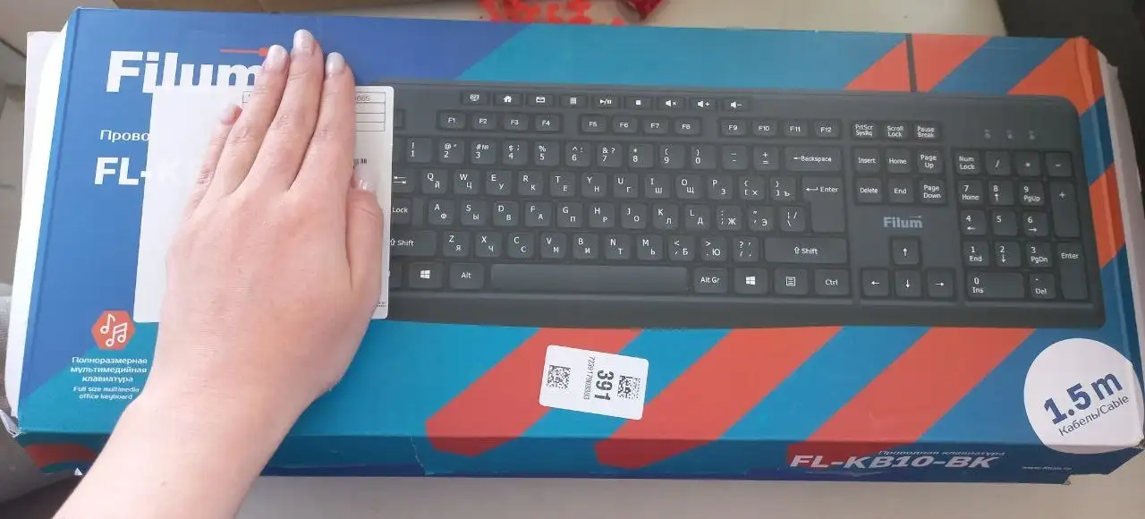 Клавиатура Filum FL-KB10-BK проводная - Компьютерная периферия (Электроника) в Красноуфимск