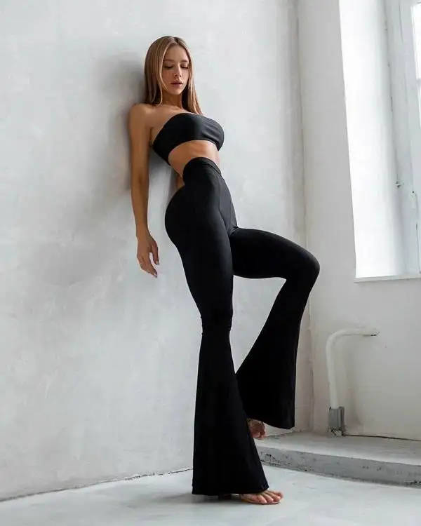 Брюки клеш Bona Fide Flares Black Rib - Брюки (Одежда) в Москва
