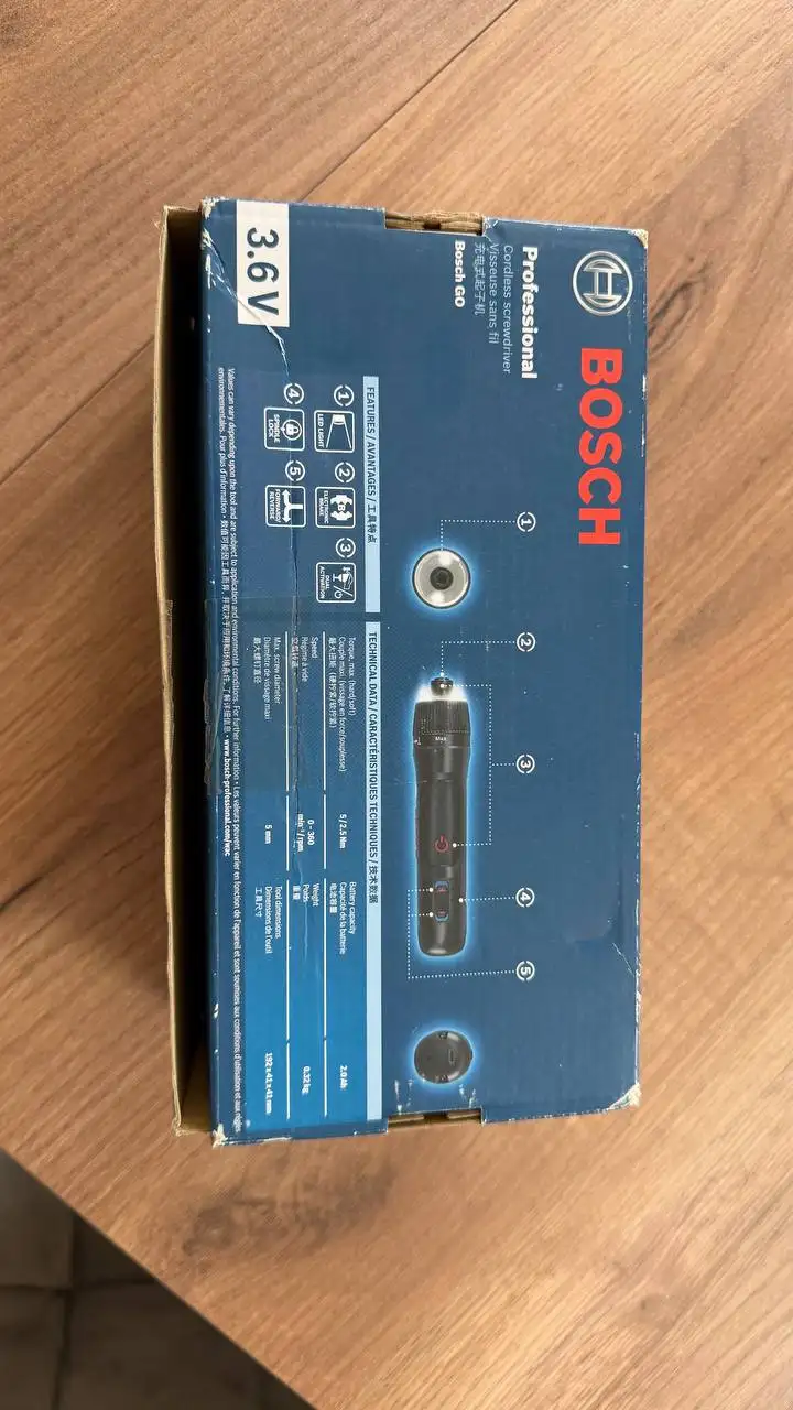 Аккумуляторная электроотвертка Bosch GO 3 (3 поколение) с набором бит - null (Инструменты) в Москва