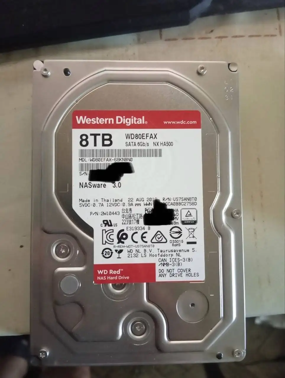 Б/у Жесткий диск WD Red 8TB WD80EFAX NAS HDD 3.5 SATA - Комплектующие (Электроника) в Москва
