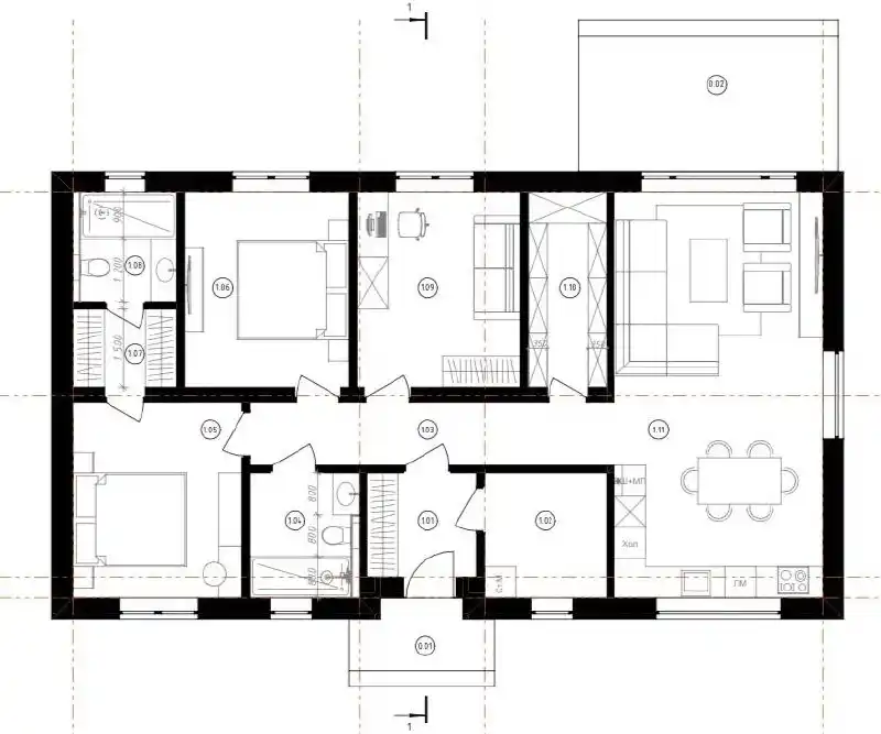 Продам готовый проект одноэтажного дома