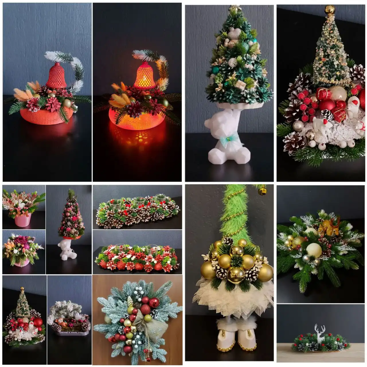 Новогодние композиции ручной работы