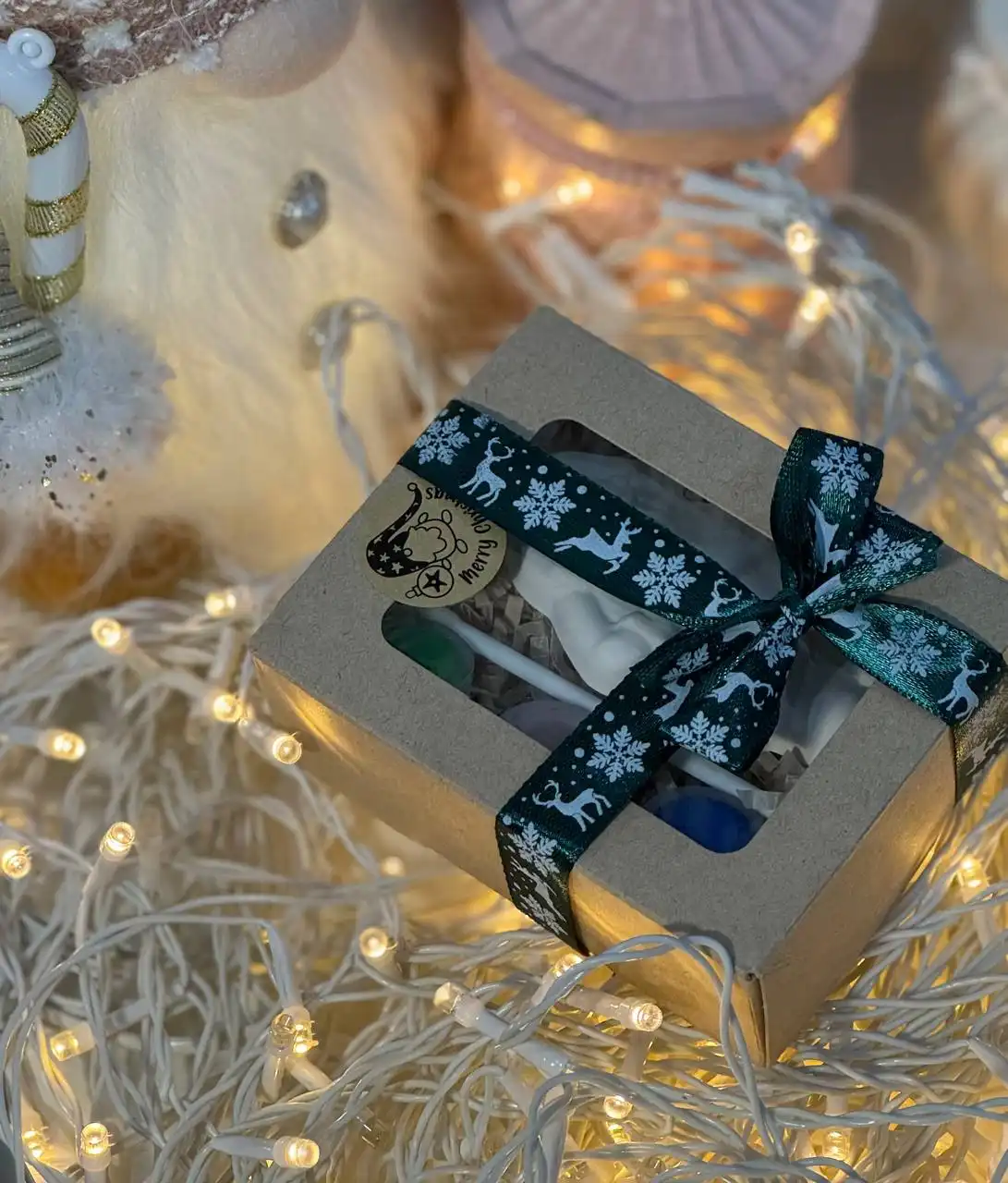 Наборы для раскрашивания с гипсовой фигуркой новогодней тематики