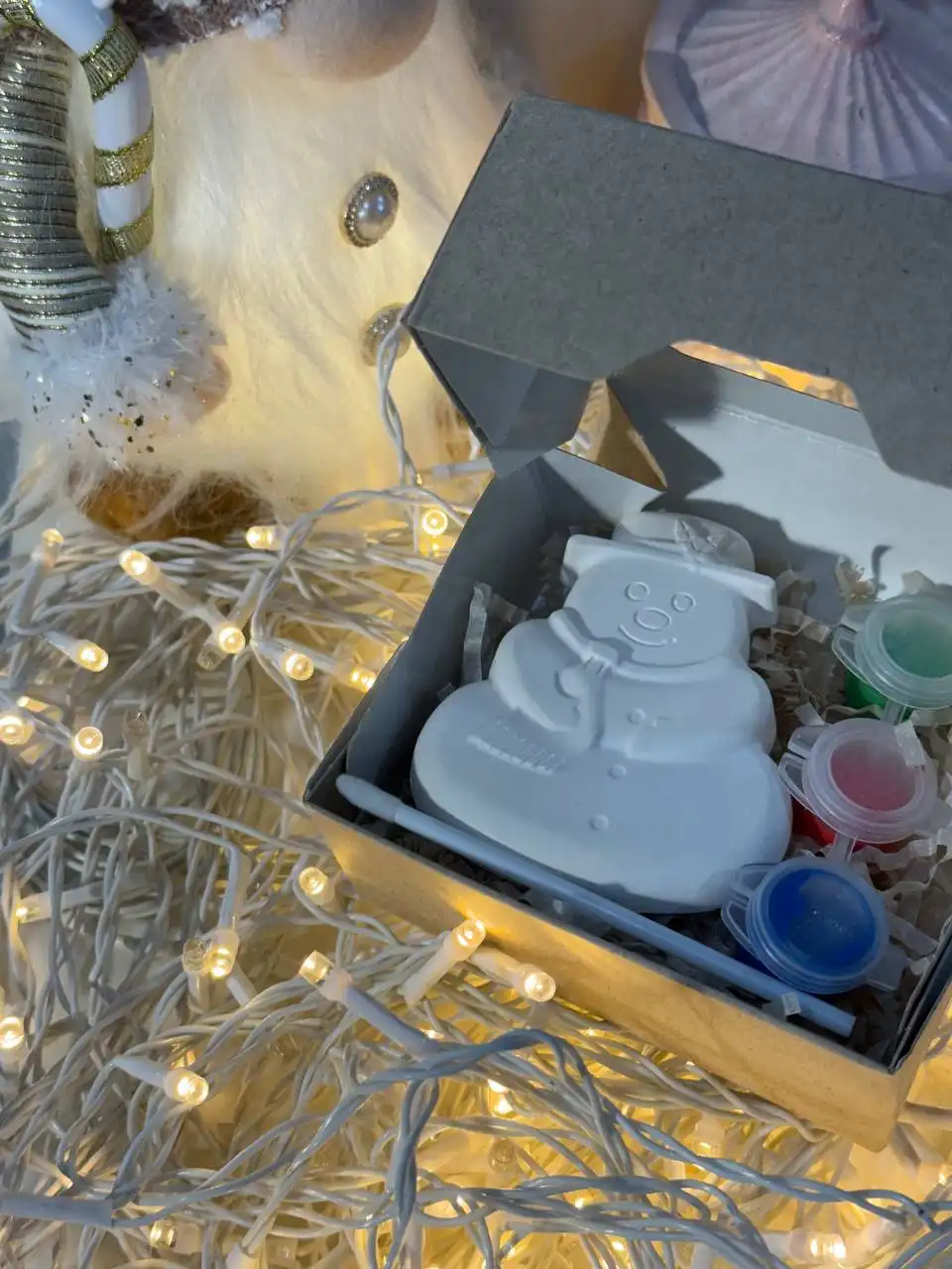 Наборы для раскрашивания с гипсовой фигуркой новогодней тематики