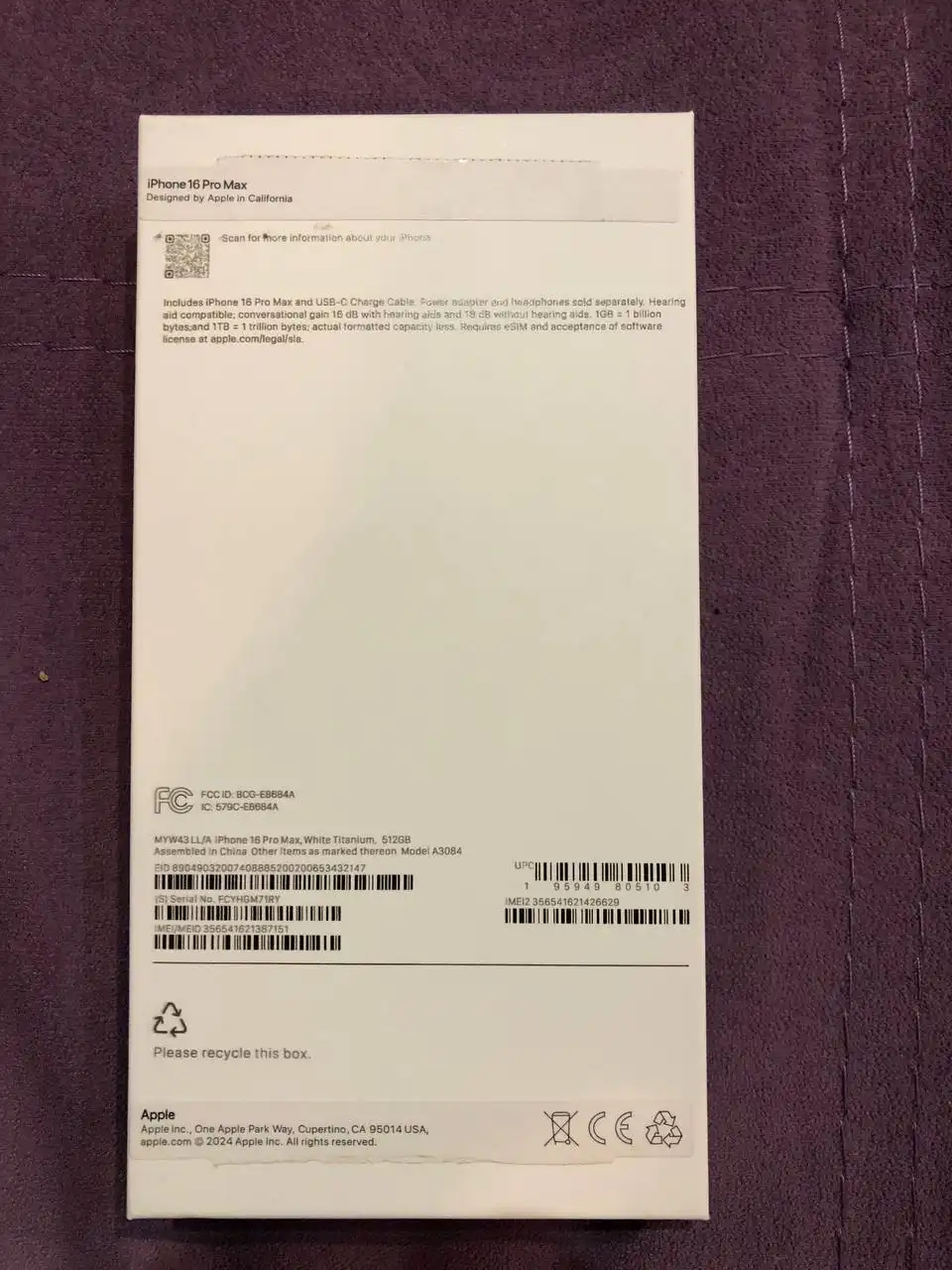 Продам iPhone 16 Pro Max 512гб