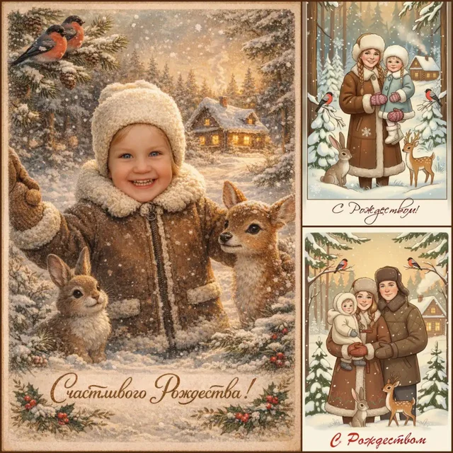 Трендовые открытки на Рождество - Хобби и отдых в Тюмень