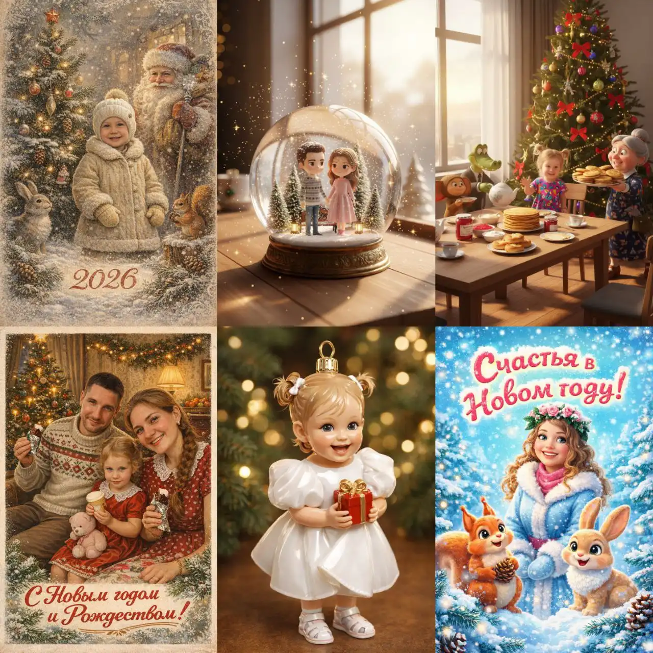 Трендовые открытки на Рождество