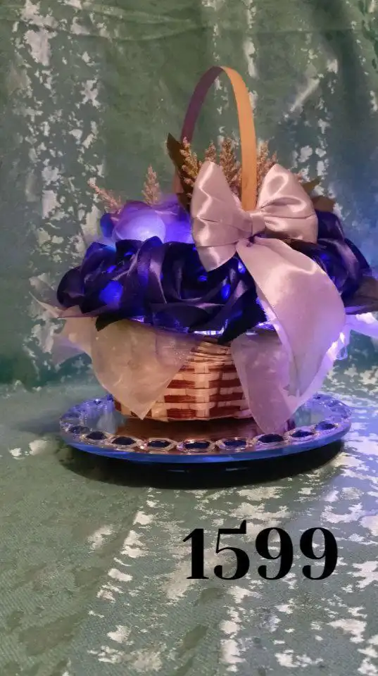 Букеты из лент и бабочек с гирляндой и именной открыткой - Рукоделие (Хобби и отдых) в Тюмень