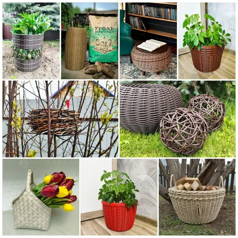 Плетёные изделия из искусственного ротанга к праздникам - Мягкие игрушки в Тюмень